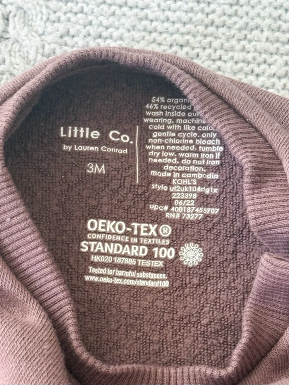 Little Co. PL Baby Girl Sugar Plum Cozy Sweatshirt Pants Set Ballet Pink 3M